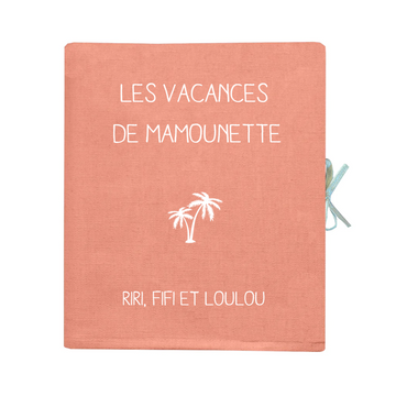 Album photo Cadeau Fête des Mères / Grand-mères personnalisé Pêche Lin